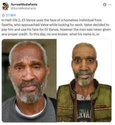 V 社经典开发趣事大曝光！角色面部建模竟源自西雅图流浪汉，幕后故事令玩家直呼意外