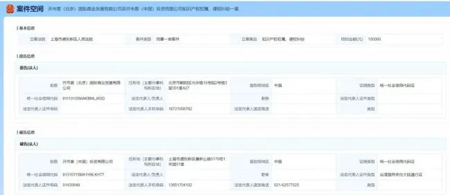 开市客（北京）起诉开市客（中国)，称不存在任何冒用商标、虚假宣传等违法行为