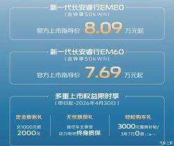长续航+2C快充 售7.69万元起 新一代长安睿行EV(金钟罩50kW