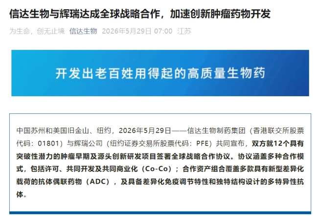 图片来源:信达生物官微