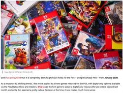 PS全面数字化后反倒让任天堂Switch2"钥匙卡"被称赞