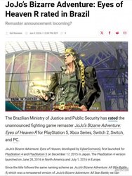 JO厨狂喜!《JOJO的奇妙冒险：天堂之眼》将登陆全平台